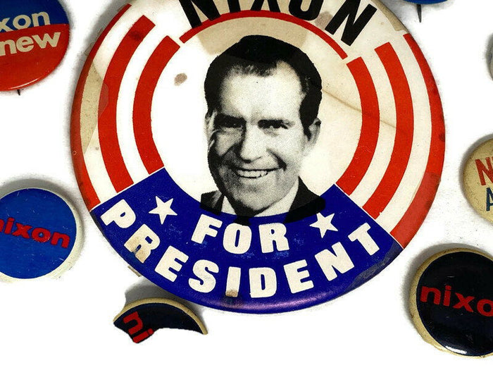Vintage Nixon Presidential Campaign Buttons 1970s at Duckwells