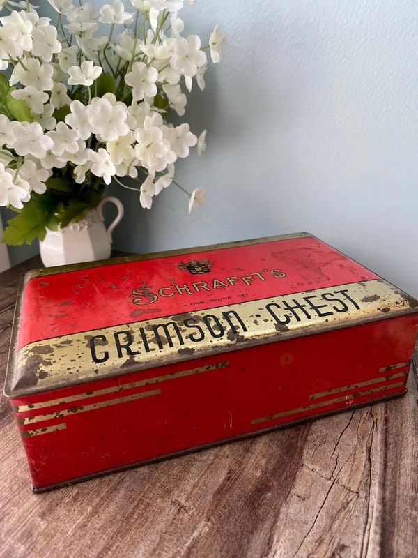 Vintage Schrafft's Metal Candy Box at Duckwells