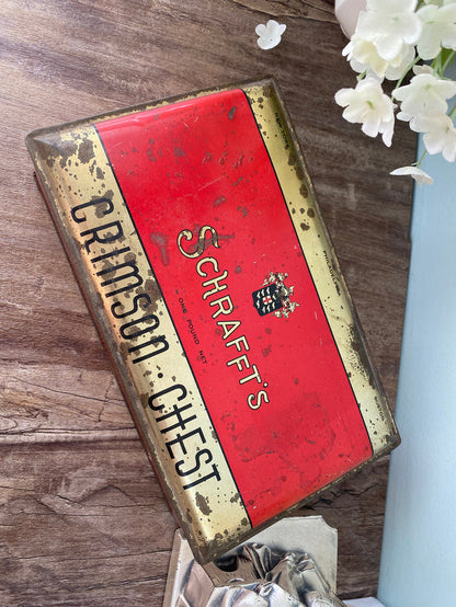 Vintage Schrafft's Metal Candy Box at Duckwells