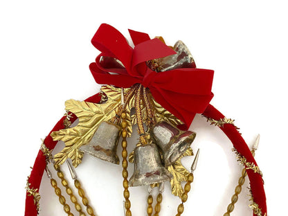 Vintage Small Wreath with Mercury Glass Bead Picks at Duckwells