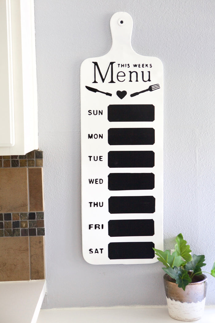 Weekly Menu Wall Chalkboard
