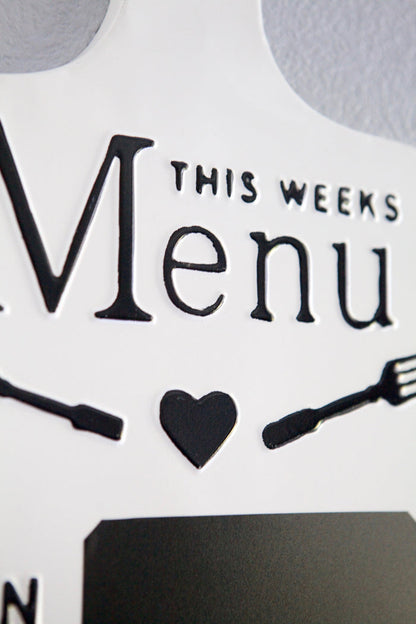 Weekly Menu Wall Chalkboard