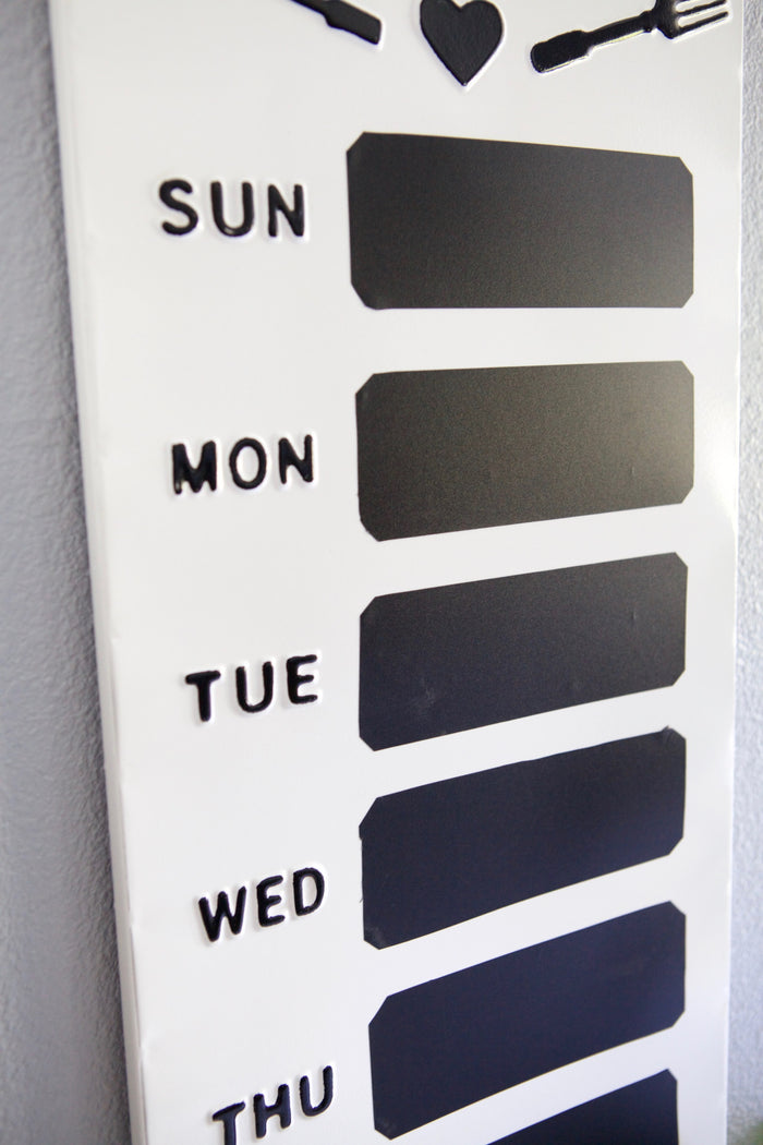 Weekly Menu Wall Chalkboard