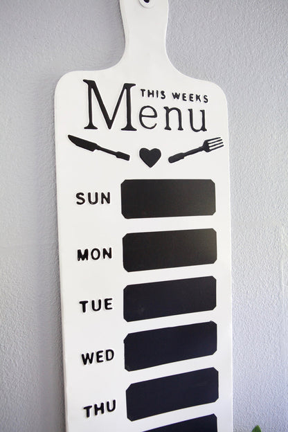 Weekly Menu Wall Chalkboard