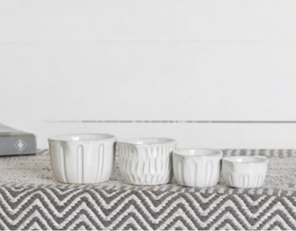 White Ceramic Measuring Cups