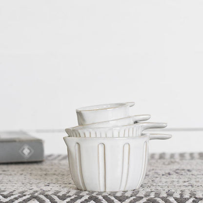 White Ceramic Measuring Cups