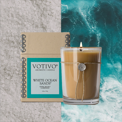White Ocean Sands Votivo Aromatic Candle