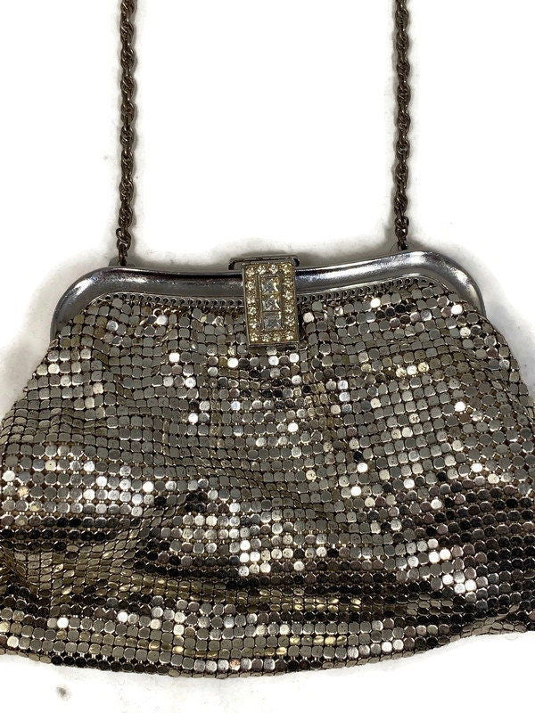 Whiting and Davis Silver Metal Mesh Coin Purse at Duckwells