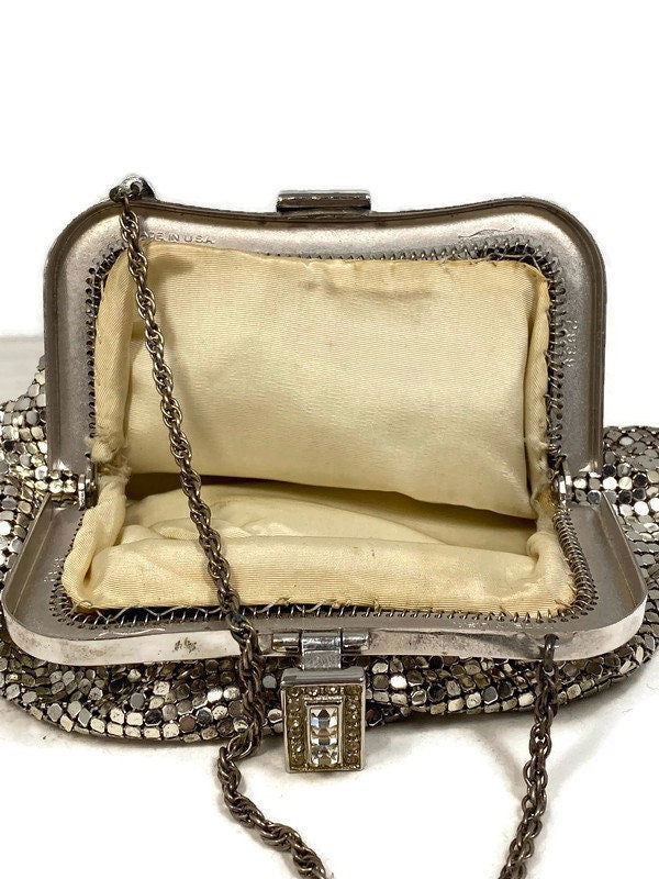 Whiting and Davis Silver Metal Mesh Coin Purse at Duckwells