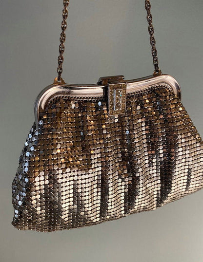 Whiting and Davis Silver Metal Mesh Coin Purse at Duckwells