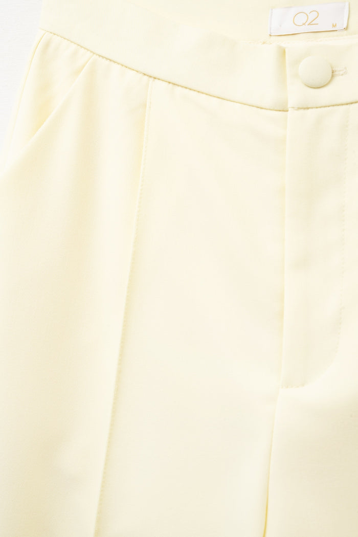 Wide Leg tailored pants In Yellow - trousers