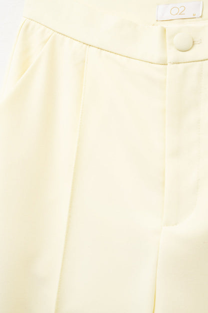 Wide Leg tailored pants In Yellow - trousers