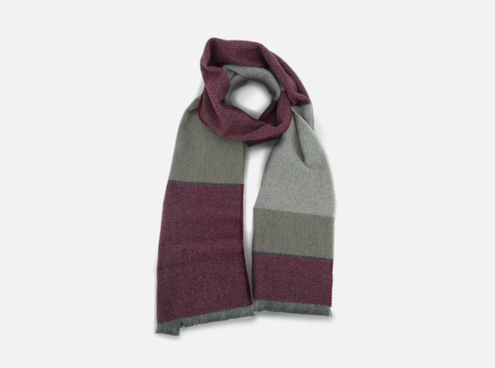 Wine Bahana Lambswool Scarf - Cushendale Woollen Mills