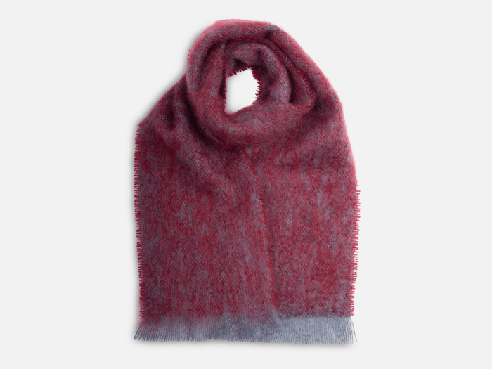 Wine Clash Mohair Scarf - Cushendale Woollen Mills