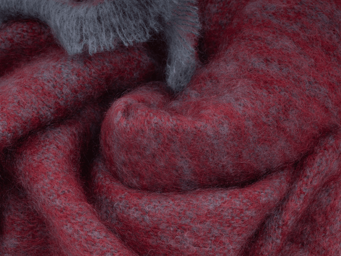 Wine Clash Mohair Scarf - Cushendale Woollen Mills