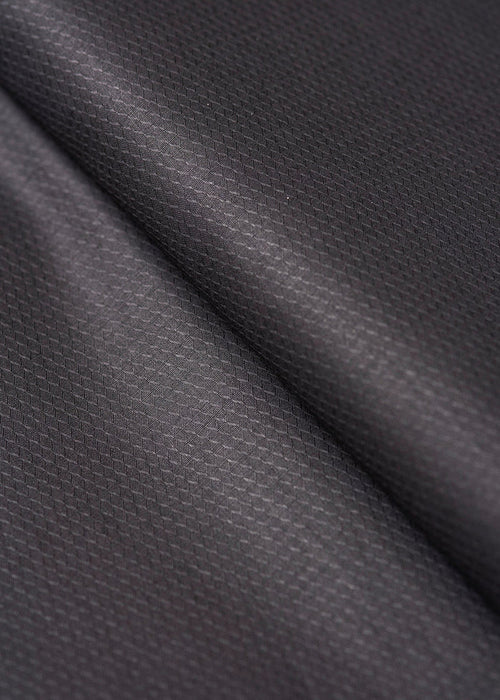 Black cotton fabric texture close-up