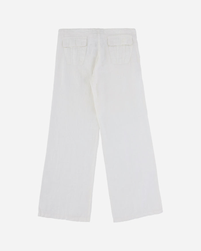 Pezze Vintage Wmns Dolce & Gabbana White Flared Trousers White Pants Flare 0672430 1