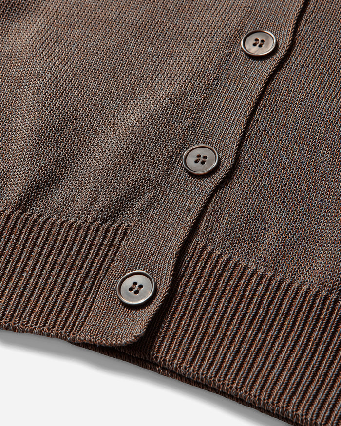 Our Legacy Wmns Micro Cardigan Cangiante Copper Tech Cotton Knitwears Cardigans W2263MC 001