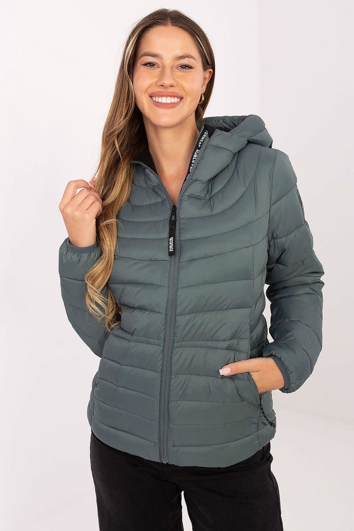 Women's quilted transitional jacket green - Jackets