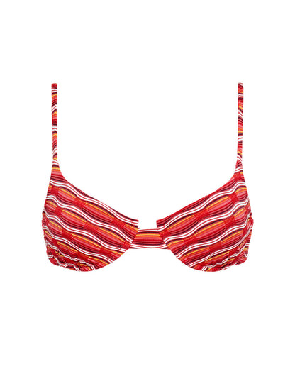 Off-model front view of the LSPACE x The Salty Blonde Tutti Frutti Belle Bikini Top.