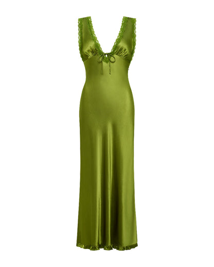 Off-model image of the LSPACE x The Salty Blonde Eyes On You Maxi in verdant on a clean background.