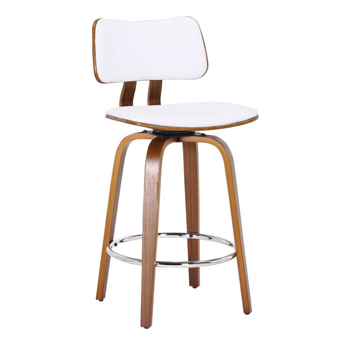 Zuni Swivel Counter Stool - Walnut - Windsorchrome